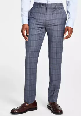 Calvin Klein Men's Slim-Fit Wool Suit Pants Blue 33 X 30 • $27.62