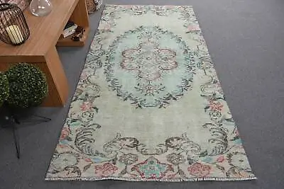 Antique Rug 4.1x8.2 Ft Area Rug Vintage Rug Oriental Rug Turkish Rugs • $143.82