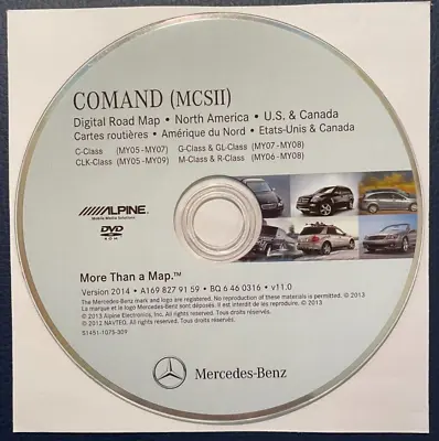 Mercedes Benz. Navigation Disc  A169 827 91 59  V11.0  VERSION 2014 • $165