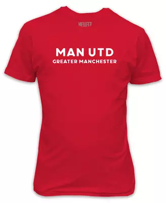 Man Utd Greater Manchester Red T-Shirt - Red Devil's Fan Top • £15