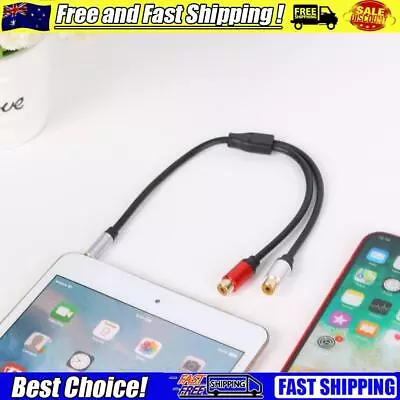 3.5mm 1/8 Inch TRS Stereo Male To Dual RCA Female Audio Adapter Y Splitter Cable • $12.31