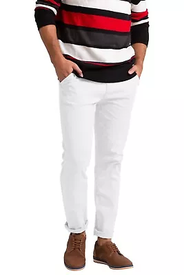 Mens Full Pant Slim Fit Classic Casual Stretch Cotton Skinny Chino Dress Pants • $22.09