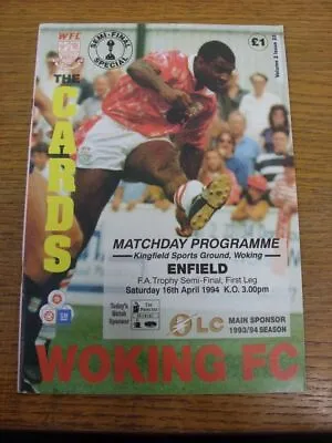 16/04/1997 FA Trophy Semi-Final Replay: Woking V Stevenage Borough [At Watford] • £3.99