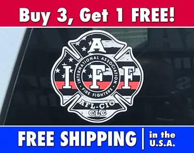 IAFF Sticker Firefighter Decal Bumper Sticker IAFF Firefighter Flag Sticker  • $3.99