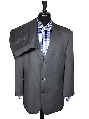 Hugo Boss Scorsese/Movie 46R Virgin Wool 100’s Gray 2PC Suit Flat Pant 38x31.5 • $102.25