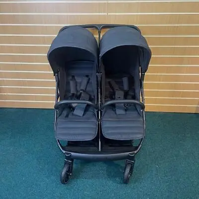 USED - Hauck Uptown Duo Twin Pushchair (Melange Black) 1076 - 9/10 Condition • £229