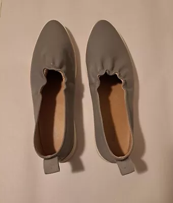 Pure Jill Leather Flats 7M Pearl Grey Slip On J.Jill Shoes. • $25