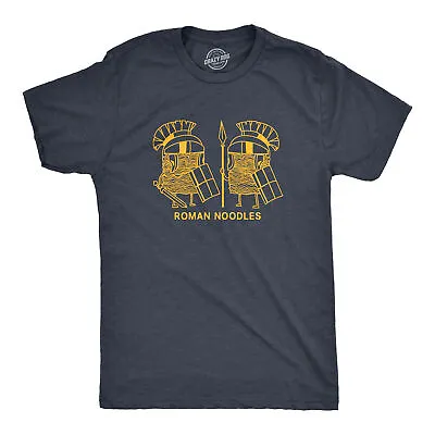 Mens Roman Noodles T Shirt Funny Ramen Ancient Rome Joke Tee For Guys • $13.10