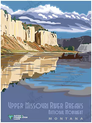 Upper Missouri River Breaks 18x24 USA National Conservation Land Poster Print • $22.99