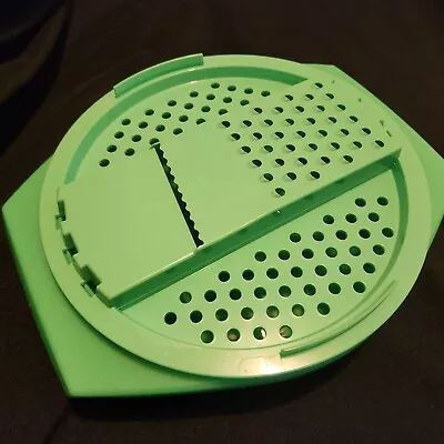 VINTAGE TUPPERWARE Cheese Grater And Shredder Bowl Green • $15.75