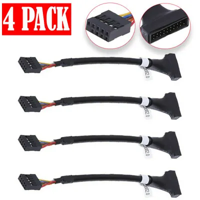 4pc USB 3.0 20 Pin Male To Female USB 2.0 9 Pin Motherboard Adapter Switch Cable • $8.89