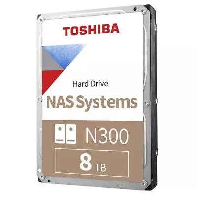 Toshiba Nas N300 8TB 7200Rpm 256Mb Cache SATA Internal Hard Drive (HDEXV11ZNA51) • £119.99