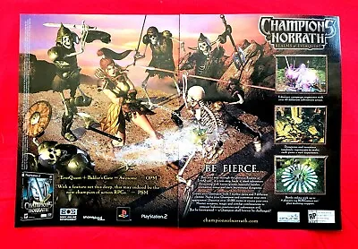 2003 CHAMPIONS OF NORRATH Realms Of Everquest Video Game = 2pg Promo Print AD  • £13.29