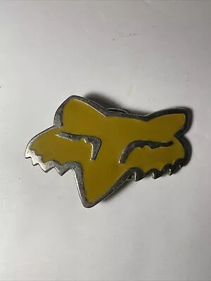 Fox Racing Emblem Belt Buckle Motocross Promo Dirt Bike Logo Vintage 90's Yellow • $23