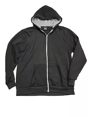Vintage Phat Farm Blank Black Long-Sleeve Full-Zip Hooded Jacket Men's XL • $21