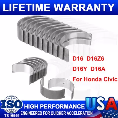 Main Rod Bearings Set MB5568AM For Honda Civic 88-2000 1.6L D16 D16Z6 D16Y D16A • $39.95