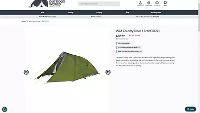 Wild Country Trisar 2 Tent • £100