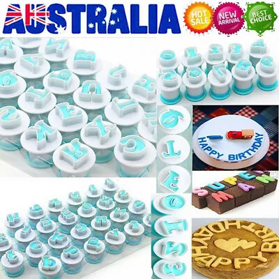 26 Alphabet Letter Number Fondant Cake Biscuit Baking Mould Cookie Cutters Stamp • $11.64