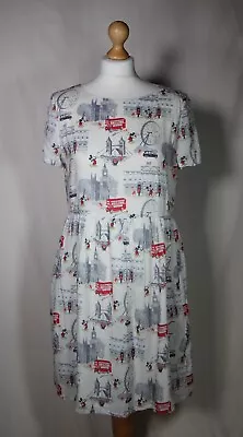 New With Tag Rare Cath Kidston Disney Dress Mickey Mouse In London UK Size 10 • $56.03