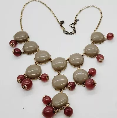 J Crew Necklace Pink Bubble Runway Necklace Two Tone 30 In • $35.77