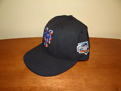 New York Mets New Era 59Fifty 2000 World Series Patch Fitted Black Hat Size 7 • $19.99