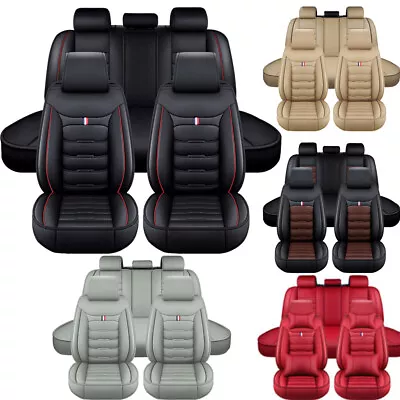 Car Seat Cover For Mercedes-Benz 5-Seat Front & Rear Full Set PU Leather Cushion • $89.90