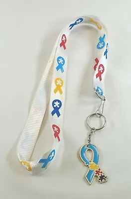 Oriental Trading AUTISM AWARENESS LANYARD BADGE HOLDER W/ribbon Keychain New • $5