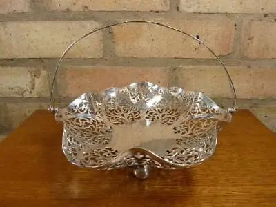 £19.99 • Buy Nice Vintage Silver Plated 9  Serving Bowl Pierced Decoration