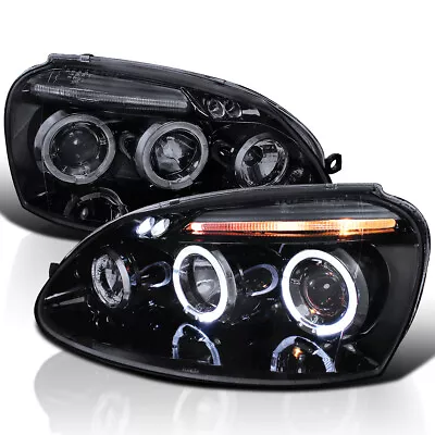 For Piano Black 06-08 Volkswagen Golf Jetta Led Halo Projector Headlights • $172.99