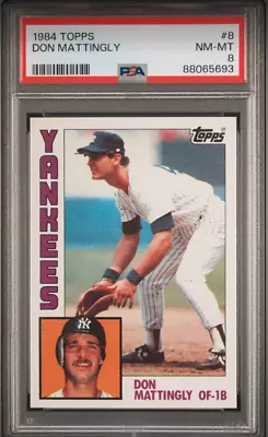 Don Mattingly 1984 Topps #8 PSA 8 NM-MT RC NY Yankees HOF Rookie • $29.99