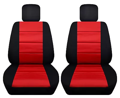 Front Car Seat Covers Black/red W/daisy&ladybugbutterfly...fits VW Beetle • $66.23