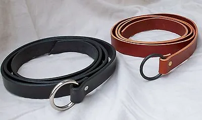 1  Wide Medieval Ring Belt - Black Or Chestnut - SCA Sword Pirate Rennie  • $21.24