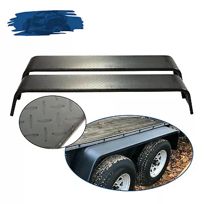 2 PCS Steel Diamond Tread Plate Tandem Axle Trailer Fenders 10-1/4 X72-7/8 X13  • $150.50