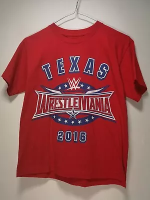 £5 • Buy WWE Red Wrestlemania 32 2016 Texas T-Shirt - Size Youth M / 10-11 Years (927g)