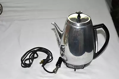 Vintage SUNBEAM AP-P Polished 12 Cup FULLY AUTOMATIC COFFEE PERCOLATOR POT USA • $35.29