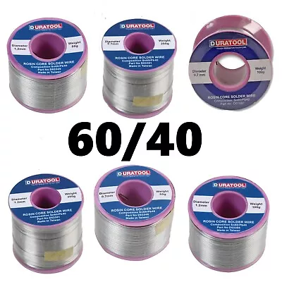 £7.95 • Buy 60/40 Tin Lead Soldering Rosin Flux Core Electronic Solder Wire 0.7 / 1.2mm  