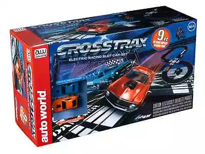 Auto World CrossTrax Road Course 9' Slot Race Set • $104.99