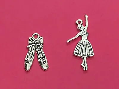 Tibetan Silver Ballet Charms - 10 Per Pack - Choose Design - Ballerina/Dance • £1.35