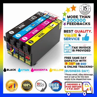 Any 1 X NoN-OEM 812 XL 812XL Ink Cartridges For Epson WF-3820 WF-4830 WF-7830 • $130