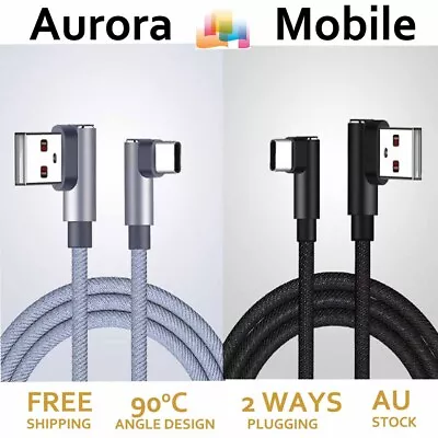 $9.95 • Buy 90 Degree Angle Data Charging Charger IPhone IPad Type C Micro USB Game Cable