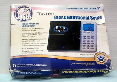 Taylor Glass Nutritional Scale 6.6 Lb Capacity Portion Control BIGGEST LOSER • $9.99