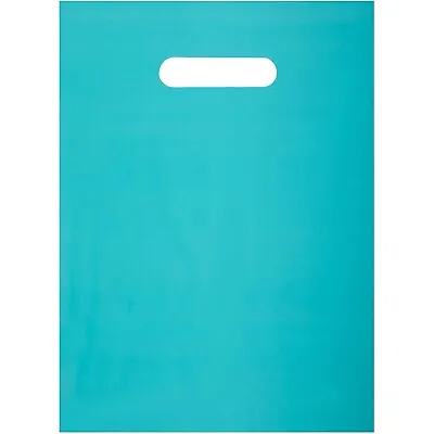 $15.99 • Buy 100 Pack Plastic Merchandise Shopping Retail Bags With Handle (9 X 12 , Teal)