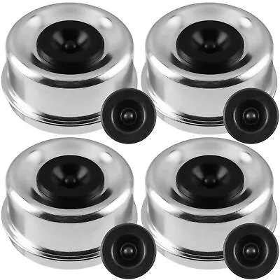 4PCS Trailer Hub Caps With 8 Rubber Plugs For 7000-8000 Lb Dexter Axles CA E11 • $17.54