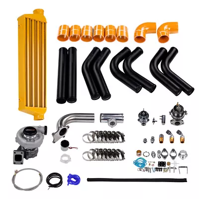 MaXpeedingrods T3/T4 T04E Universal Turbo Charger Kit+Wastegate+Intercooler+Pipe • $510.87