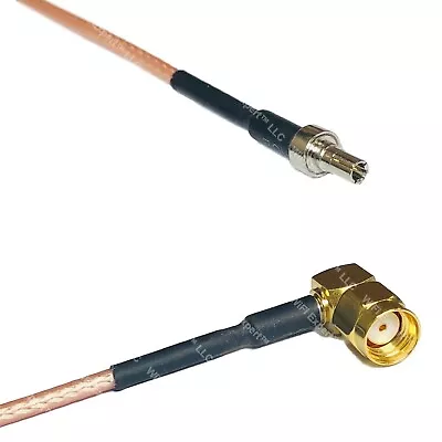 RG316 CRC9 Male To RP-SMA MALE ANGLE RF Cable Rapid-SHIP LOT • $11.24