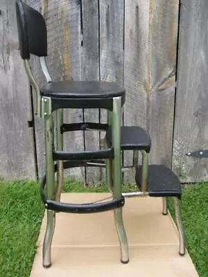 Vintage Original Cosco Black Step Stool Chair • $99