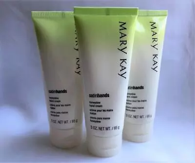 LOT OF 3 Mary Kay Satin Hands Hand Cream HONEYDEW Full Size 3 Oz. • $29.49