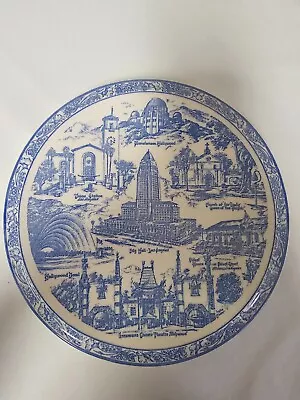 Vintage Los Angeles California Plate By Vernon Kilns City Of Angels Hollywood • $12.75