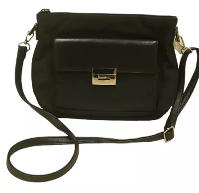 Vintage Gucci Canvas Shoulder Bag Leather Nylon Rare • $88.31