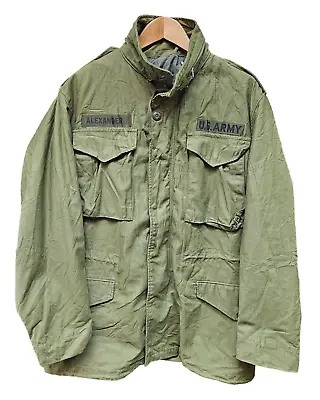 Genuine 1968 US Army Issue Olive Green 107 M65 Combat Jacket Small Regular SR #4 • £99.95